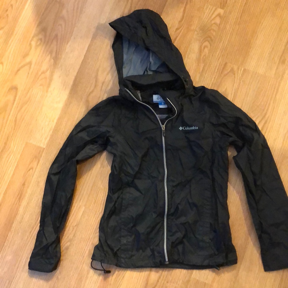 Columbia XS black windbreaker jacket.